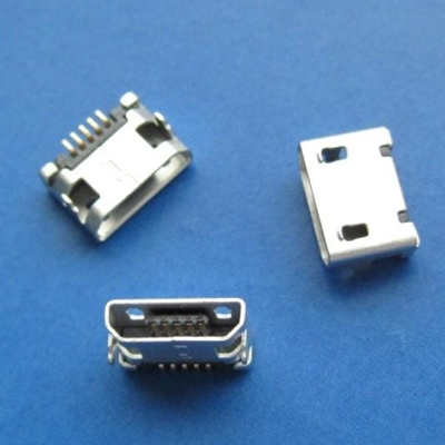 microUSB B type 5pin (焊腳:SMT, 外殼:前貼后插) 無(wú)翻邊無(wú)柱7.20mm