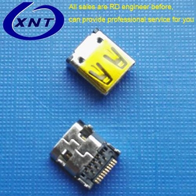 昆山HDMI D TYPE Female Board Type DIP