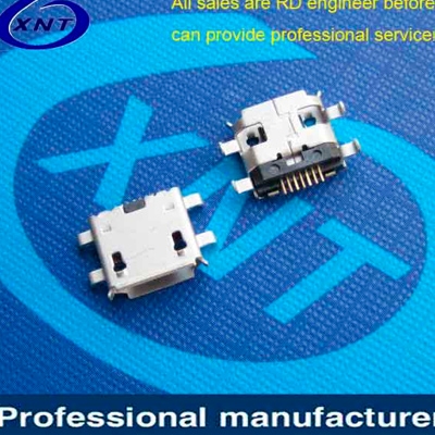 昆山microUSB B type 7pin (Soldering feet: SMT, Housing: DIP)