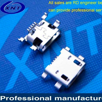 昆山microUSB B type 5pin (Soldering feet: SMT, Housing: DIP)