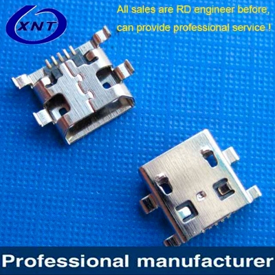 昆山microUSB B type 5pin (Soldering feet: SMT, Housing: DIP)